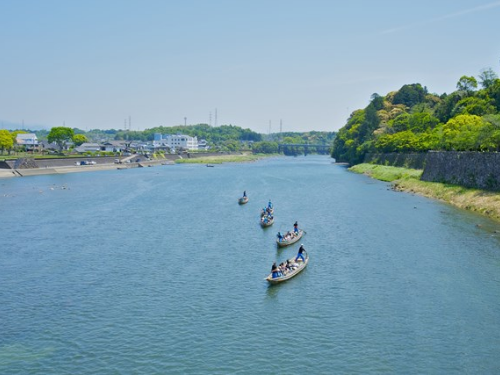 球磨川下りの様子